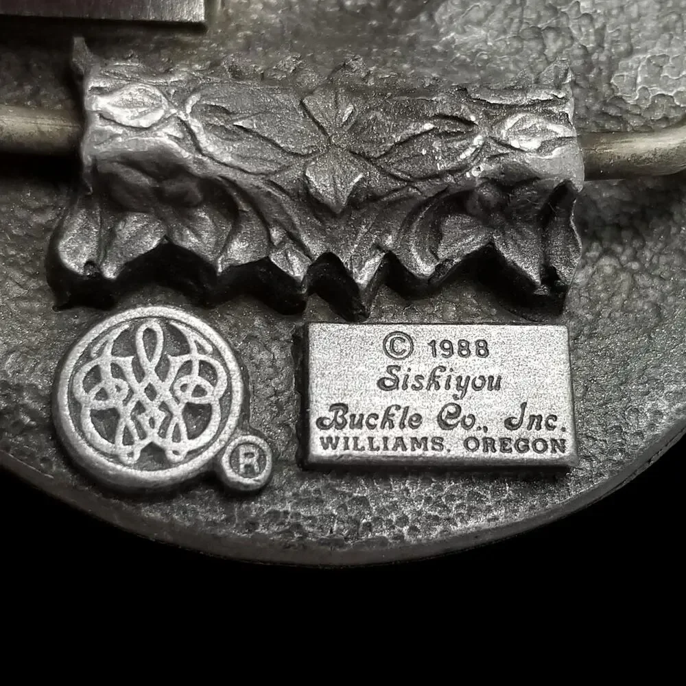 Vintage Belt Buckle 1988‎ American Communications U.S. Telephone System Siskiyou